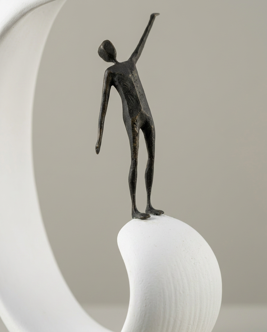 The Crescent Leap, close-up detail showing texture and material