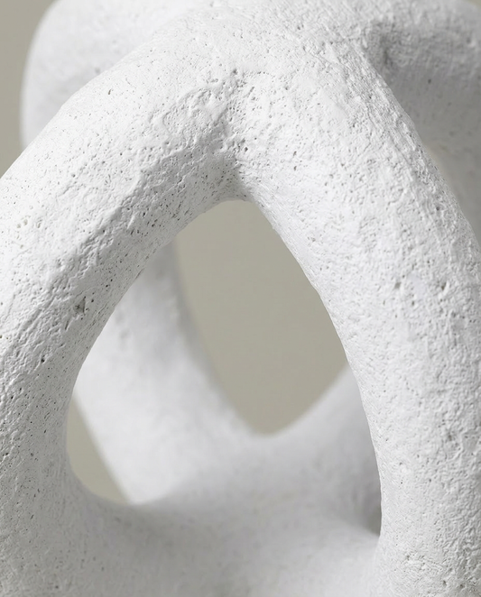 Trefoil Knot Sculpture, close-up detail showing texture and material