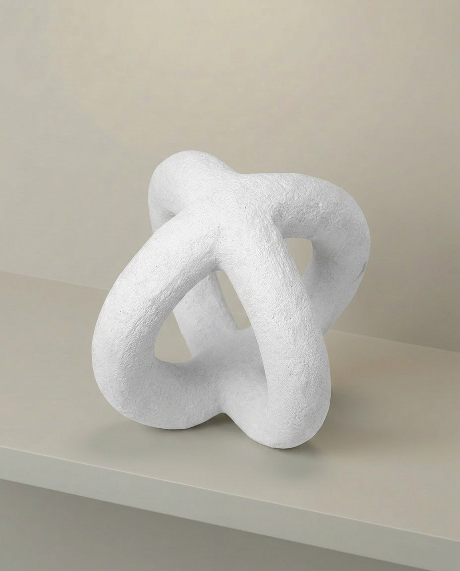 Trefoil Knot Sculpture, elevated angle view
