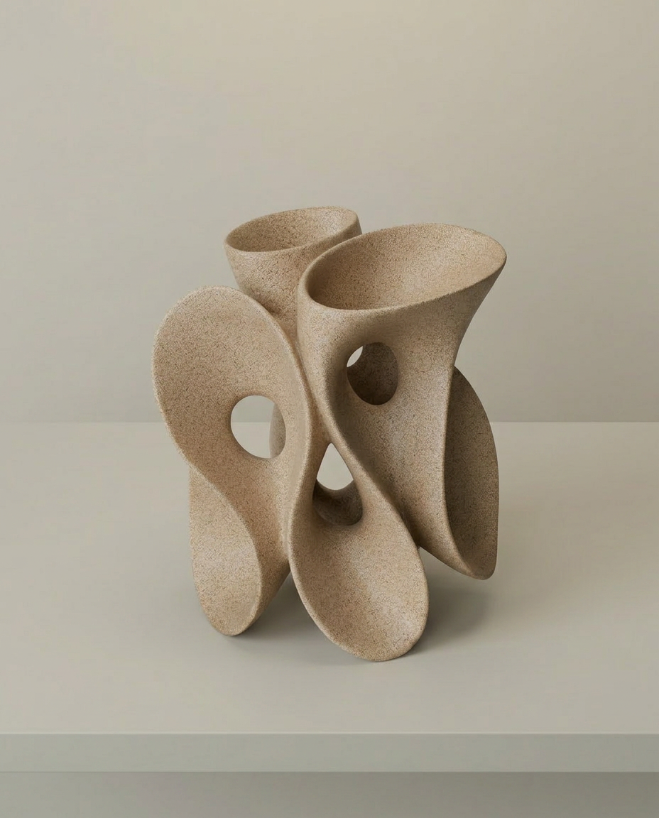 Triple Loop Sculpture, elevated angle view