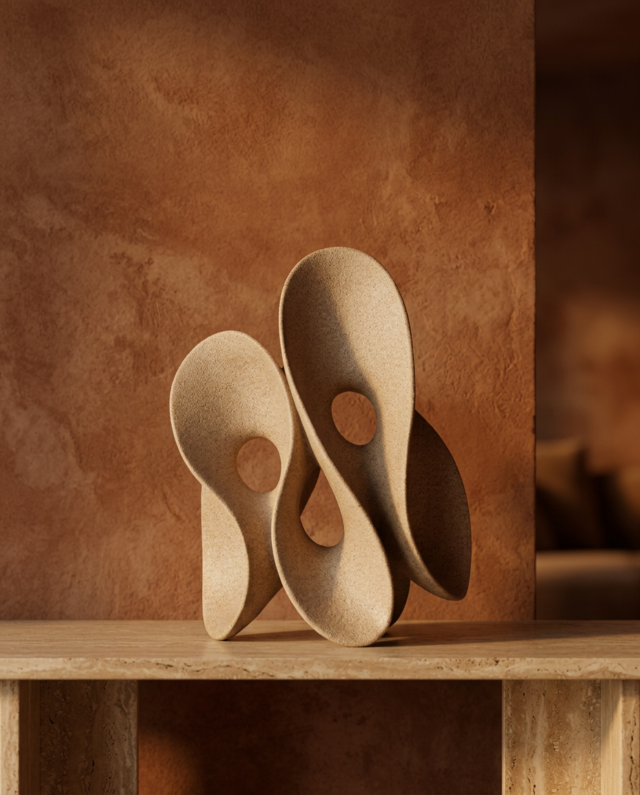 Triple Loop Sculpture, styled in a real interior setting