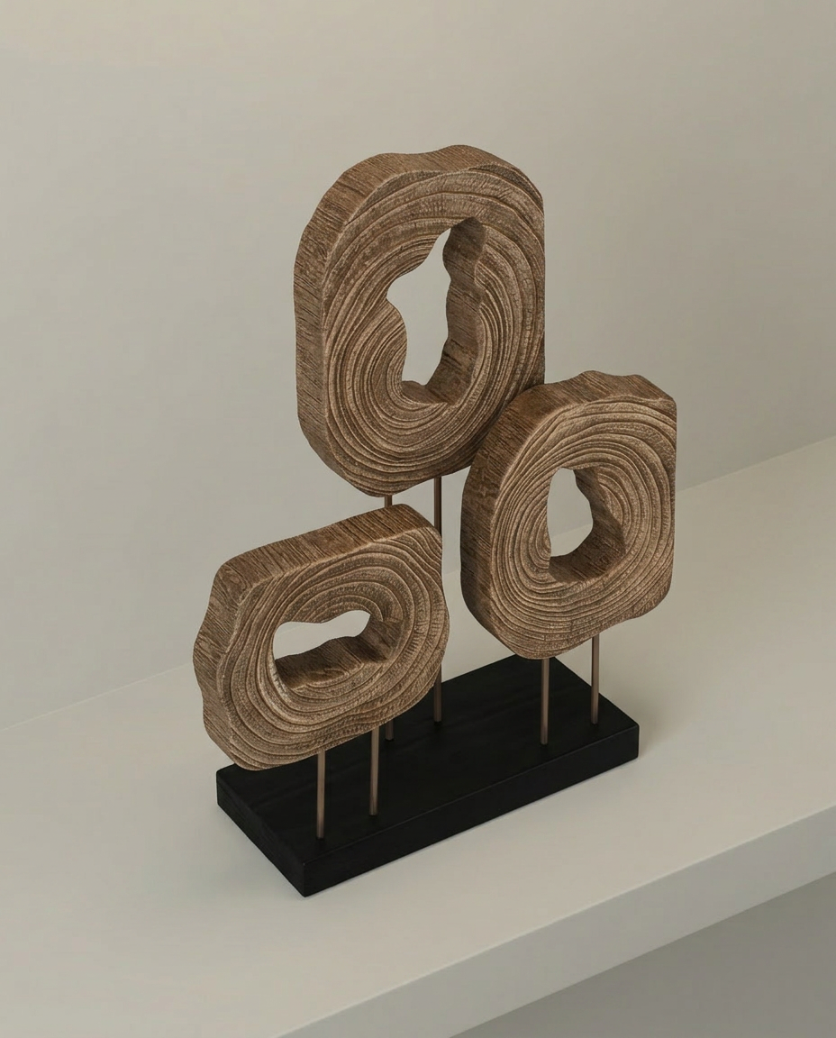 Triple Ring Sculpture, elevated angle view