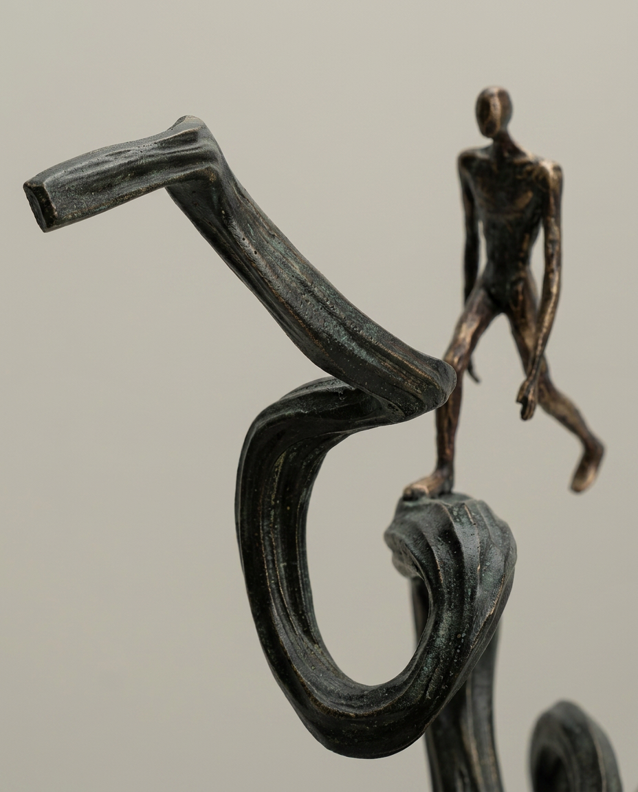 Wave Rider Sculpture, close-up detail showing texture and material