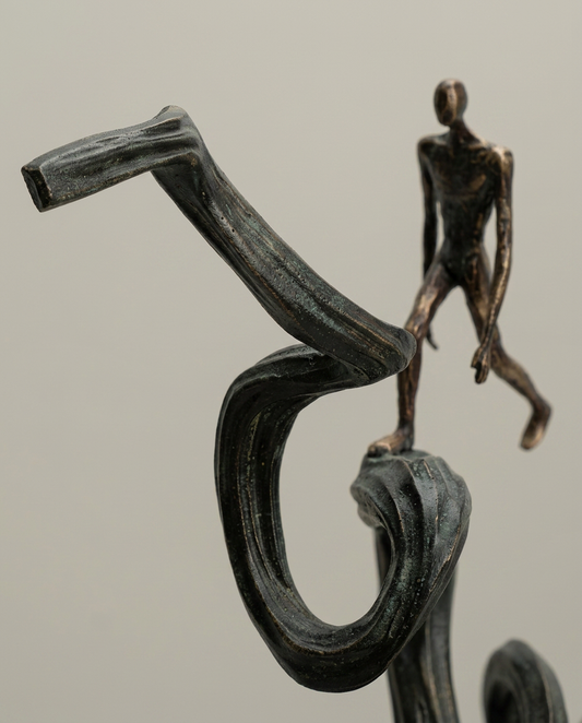 Wave Rider Sculpture, close-up detail showing texture and material