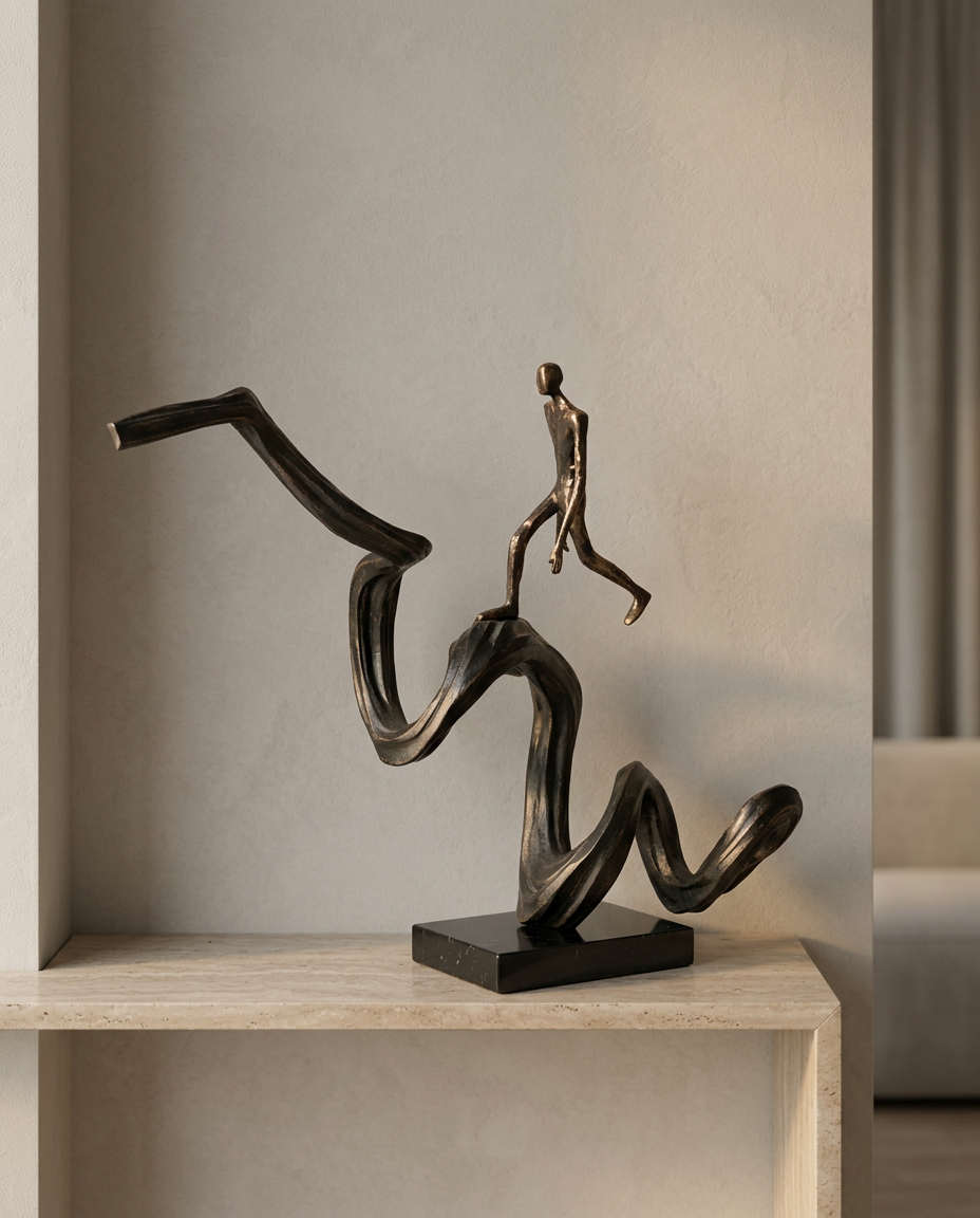Wave Rider Sculpture, styled in a real interior setting