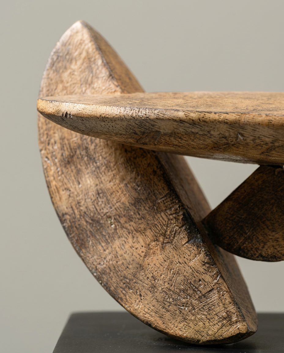 Wood Blade Sculpture, close-up detail showing texture and material